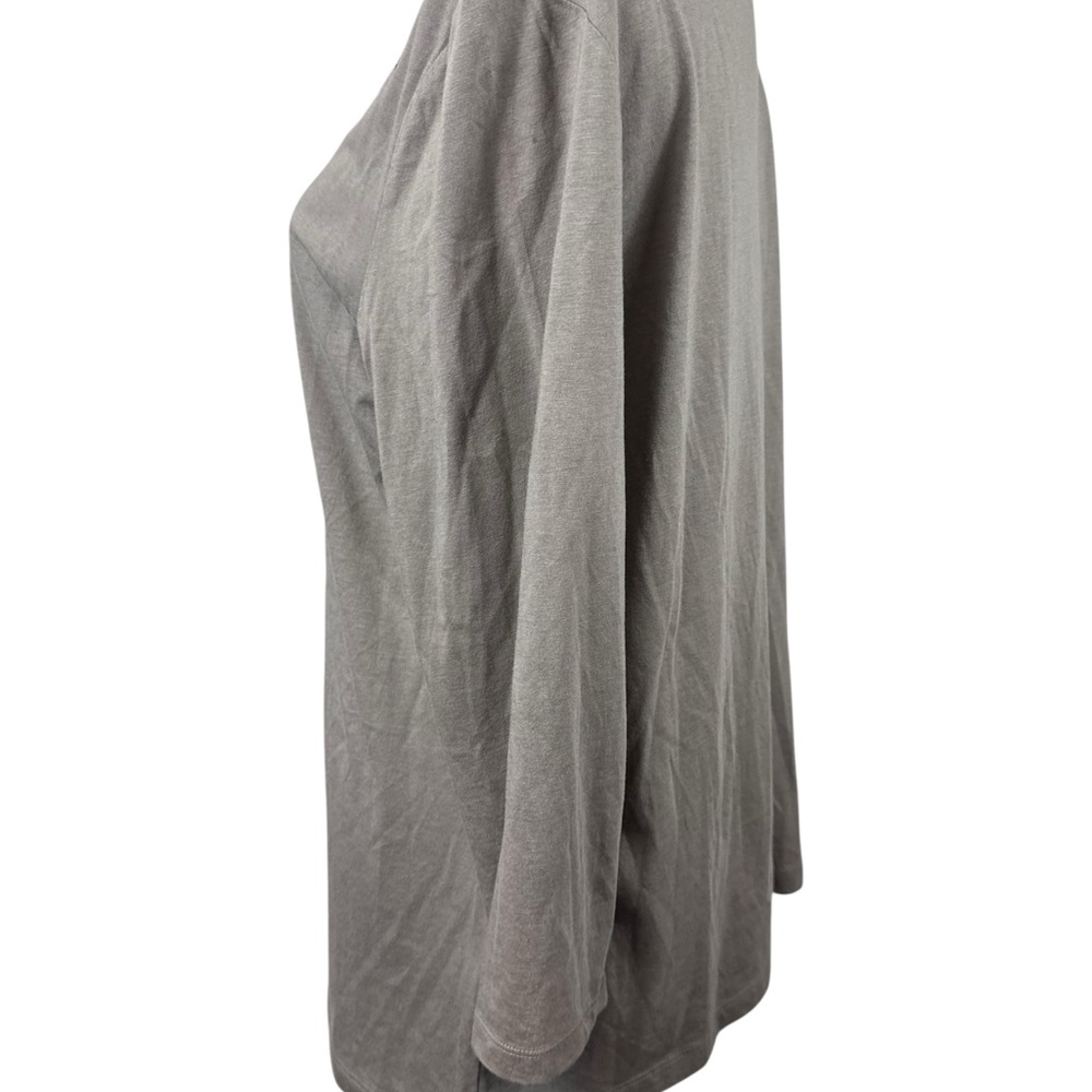 Chico’s olive green/gray top with jeweled chain neckline size 2-large/12 - Picture 5 of 9